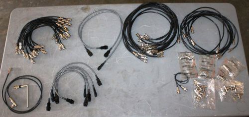 Amphenol RF connectors &amp; cables, huge lot of 78 connectors plus more parts, NEW