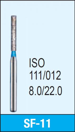 MANI DIA-BURS SF-11 Straight Flat End Standard Grit Dental Diamond Burs 30 pcs