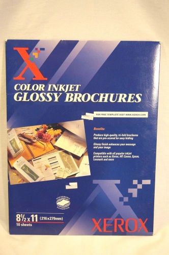 Xerox Color Inkjet Glossy Brochures Brand New Pk of 10 8.5X11