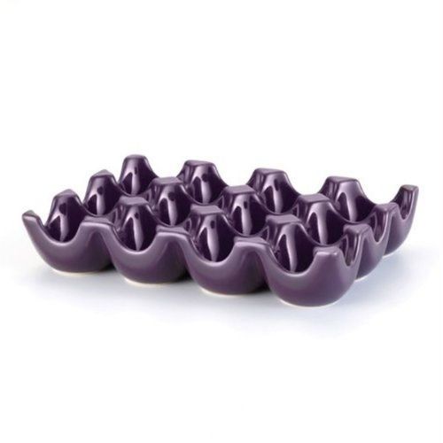 Rachael Ray Stoneware 12-Cup Sittin&#039; Pretty Egg Tray, Purple