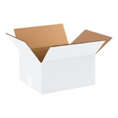 White corrugated cardboard 12&#034; x 10&#034; x 8&#034; shipping storage boxes (bundle of 25) for sale