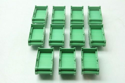 Lot of 11 phoenix contact electronic enclosure din mounts 42 x 68mm id um72-sefe for sale