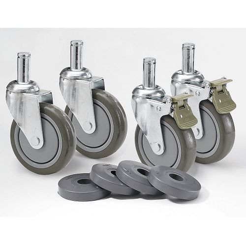 RELIUS SOLUTIONS Push-Stem Casters for Wire Gravity Flow Shelving - Package of 4