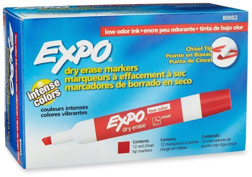 BOX OF (12) EXPO BOLD COLOR DRY ERASE MARKERS RED #84002