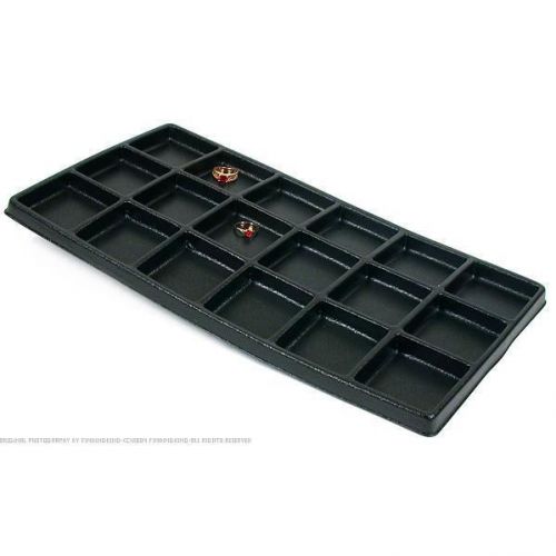 Black Plastic 18 Compartment Jewelry Tray Insert