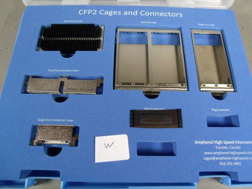 AMPHENOL COMMERCIAL PRODUCTS  CFP2 CAGES &amp; CONNECTORS SAMPLE CASE W 2014