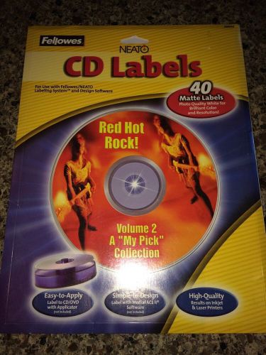 New Fellowes NEATO Matte Finish CD/DVD labels - 40 Labels