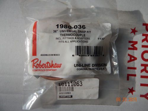 Robertshaw 1980-036 Universal Snap Fit Thermocouple 36&#034;