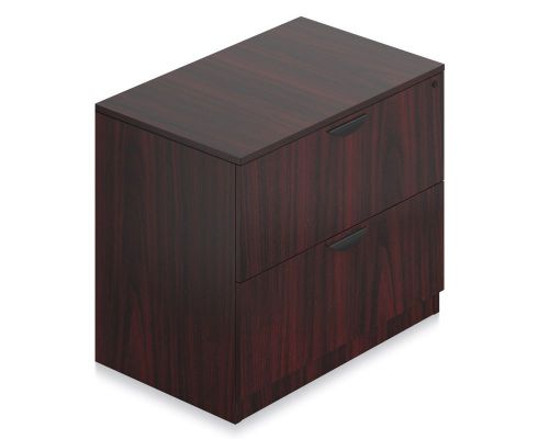 Offices to Go 2 Drawer Lateral File in American Mahogany Laminate SL3622LF-AML