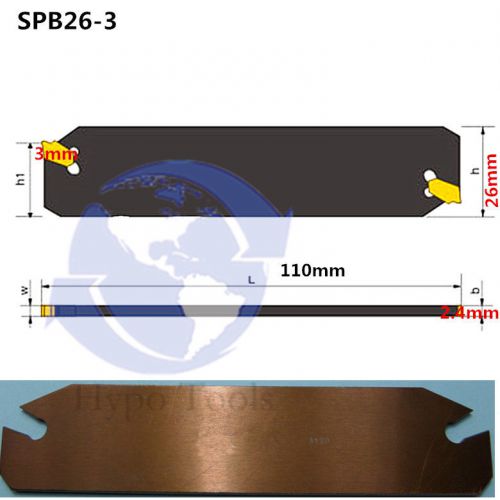 SPB26 -3    26mm Part Off Blade Grooving Cut-Off Holder For SP300(GTN-3)  Insert