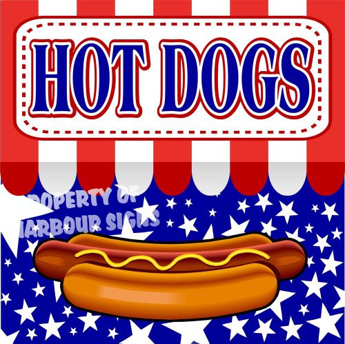 Hot Dogs Decal 14&#034; Hotdogs Concession Food Truck Restaurant Vinyl Stickers