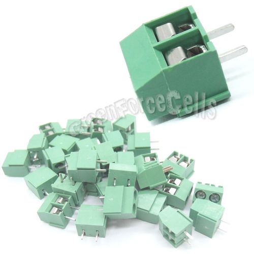 100 pcs 126-2P 2 Pin 5.0mm Pitch PCB Screw Terminal Block Connector 2 Positions