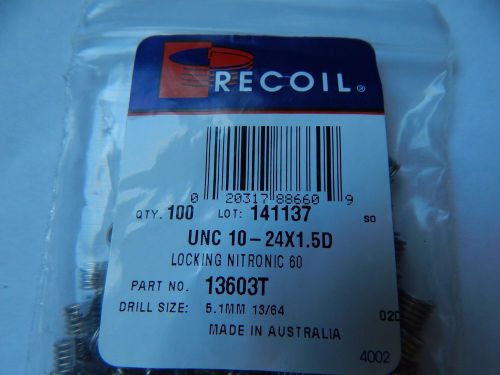 RECOIL THREAD REPAIR INSERT UNC 10-24 X1.5D 13603T  NITRONIC 60 100 PCS HELICOIL