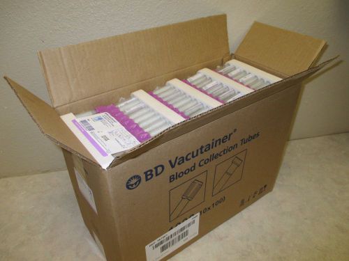 5 Packs of BD Vacutainer K2 EDTA Lavender Tubes Ref. No. 367861 Exp. 06/2016!!!