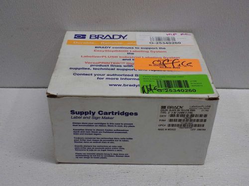 Brady 142750 2-pack labelizer plus tape 90&#039; black on yellow for sale