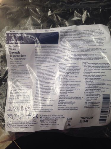 30 (1 Month Supply) NEW Covidien Kangaroo 500 ml Joey Pump Set Feeding Bags