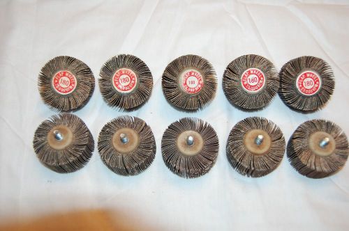 10 180 grit flap wheels 2&#034;x1&#034;x1/4&#034; thread 25,000 rpm&#039;s for sale