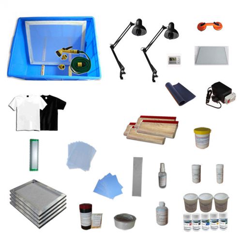 Value pack silk screen printing material &amp; simple exposure unit kit b 006802 for sale