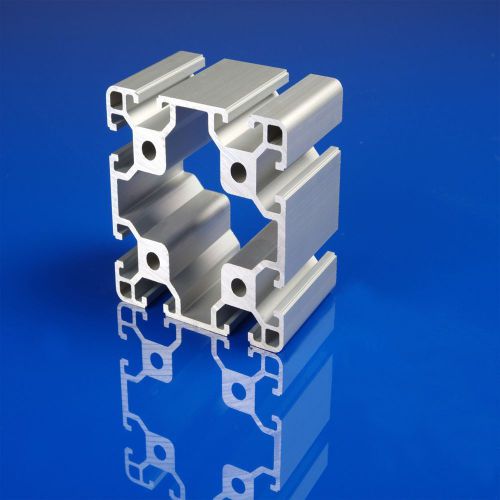 80*80 series silver anodized aluminum extrusion profile in industry(MK-8-8080)