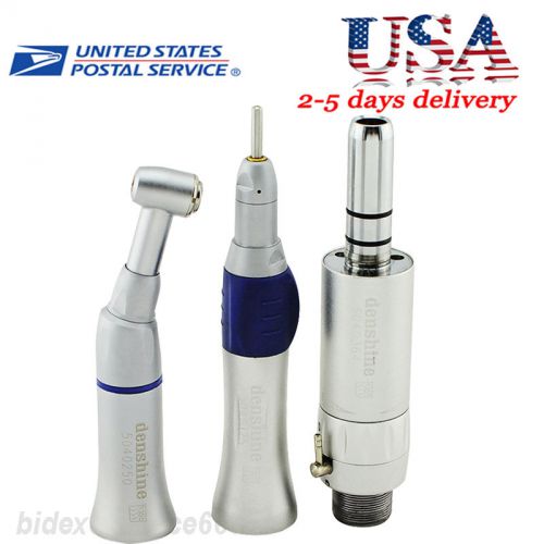 Dental Slow Low Speed Handpiece Complete Kit  Set E-type 2 Holes Push Button-USA