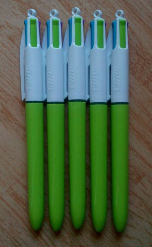 New original 5 x BIC 4 color FASHION ball pen 4 DIFFERENT INKS IN ONE PEN !!!