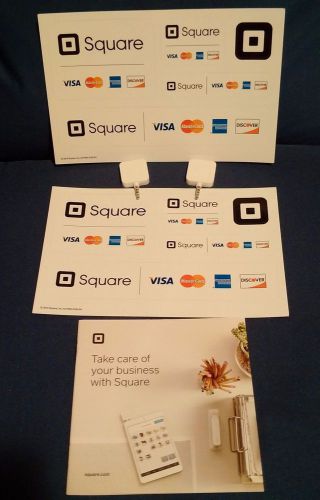 2x Square Credit/Debit Card Reader + 2x Store-Front Stickers +Get Started Guide