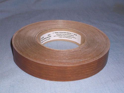 Roll of 1&#034; Edge Banding True Toasted Maple Tape Technologies Wood Furniture