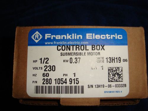 1/2 HP 230V Franklin Control Box Submersible Water Pump # 2801054915