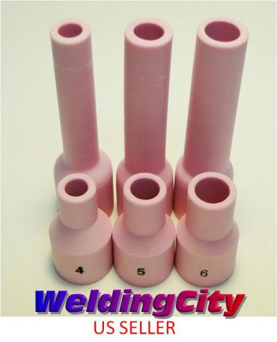 6 Long/ExLong Gas Lens Ceramic Cups 53N58L/XL 53N59L/XL 53N60L/XL TIG Torch 9/20