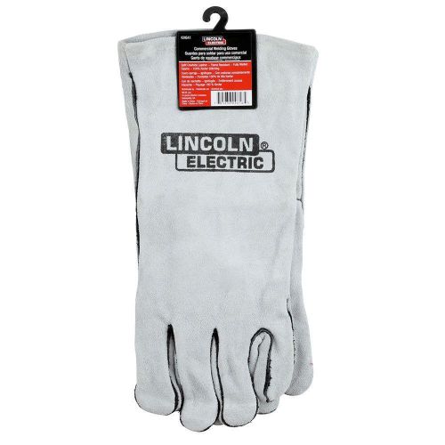 Lincoln electric cloth-lined leather welding gloves for sale