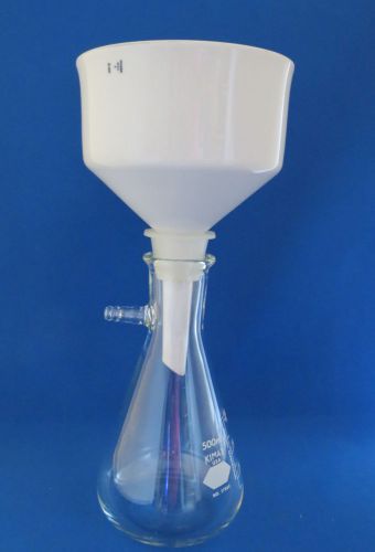 Kimax 500ml filter flask &amp; coors buchner funnel for sale