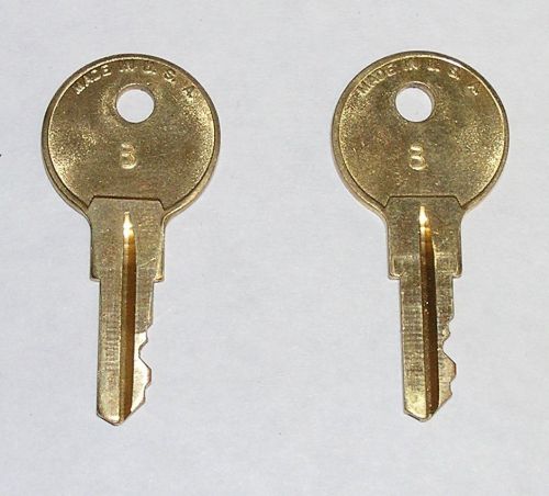 2 - Type &#034;B&#034; Keys fits Simplex Time Clocks, Mechanical Time Stamps