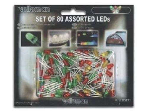 Velleman K/LED1 SET OF 80 ASSORTED LEDs