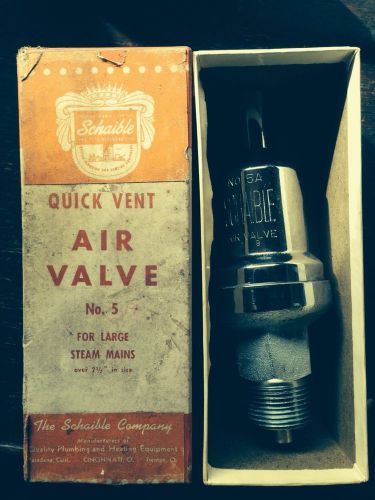 Schaible Company  Ohio ,Steam Vent Main Air Valve Large Steam Pipes Vintage