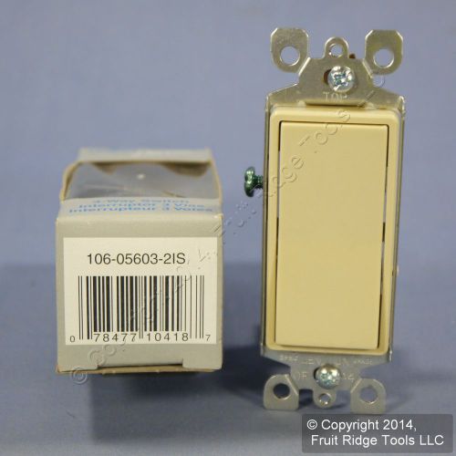 New leviton ivory 3-way decora rocker wall light switch 15a 5603-2i boxed for sale