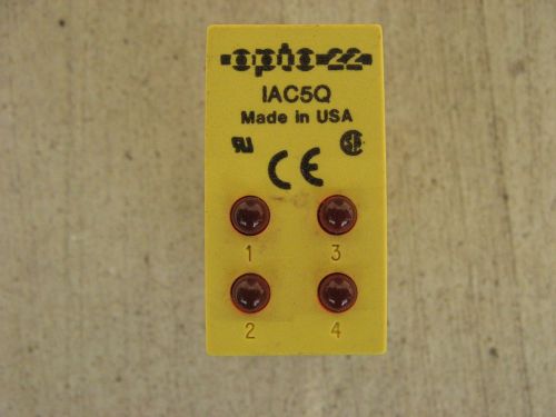 Opto22 iac5q yellow input module, 4 channel opto 22 iac5 q for sale