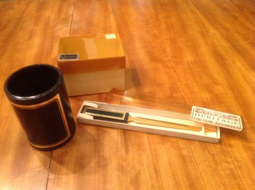 C.r. gibson fine gifts pencil cup letter opener desk set for sale