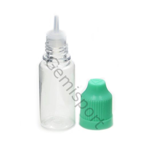 10ml Empty Plastic Dropper E Liquid PET Child Proof Cap White 50 Bottles Green