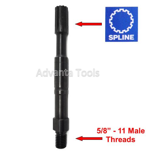 Core Bit Adapter 5/8&#034;-11 Threaded Male to Spline for Hammer Drill