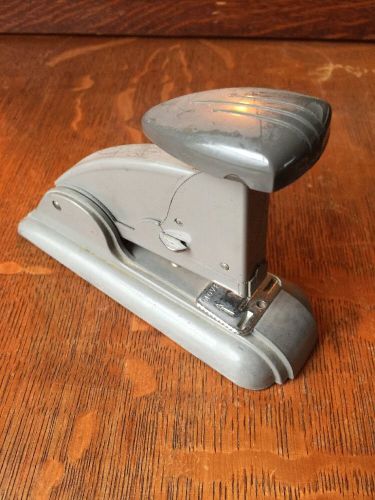 Vintage Swingling 3 Steel Gray Art Deco Pre-Modernism Adjustable Anvil Stapler