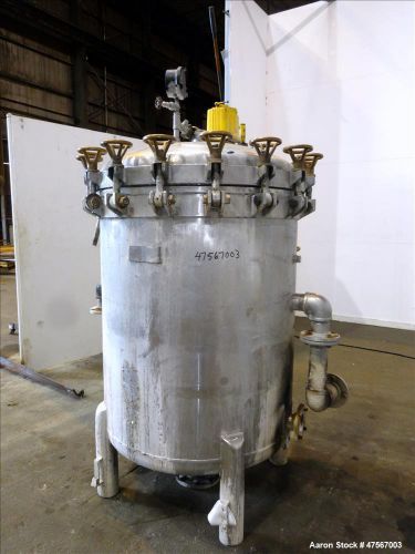 Used- Duriron Durco Style Wet Cake Discharge Vertical Tank &amp; Vertical Filter, Ty