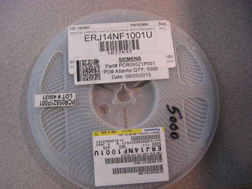 Reel of PCB Components MFG No: ERJ14NF10011U Qty on Reel: 5000