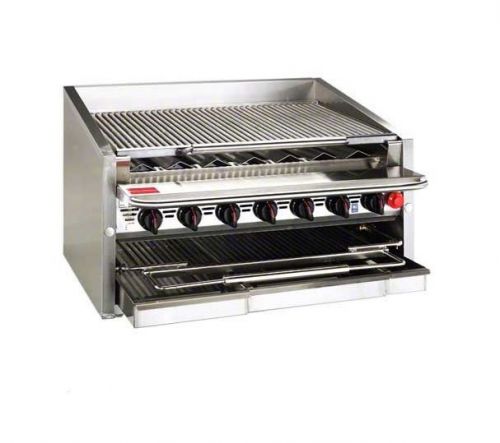 Magikitchen CM-SMB-636, 36-Inch Countertop Coal Gas Charbroiler, MEA, NSF