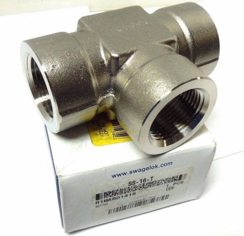 Swagelok ss-16-t instrument pipe tee 1&#034; npt 316ss for sale