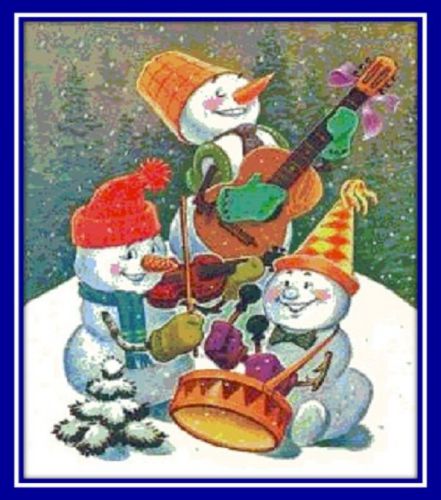 30 Custom Snowman Band Personalized Address Labels