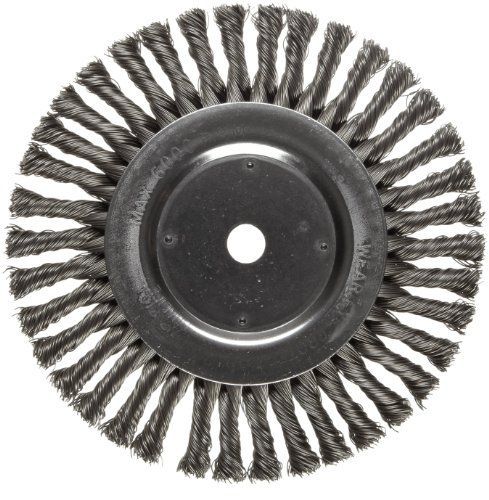 Weiler Dualife Wire Wheel Brush, Round Hole, Steel, Full Twist Knotted, 8&#034;