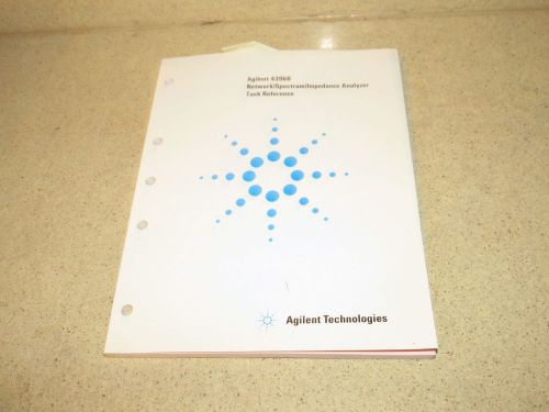 AGILENT HP 4396B NETWORK/SPECTRUM/IMPEDANCE ANALYZER TASK REFERENCE MANUAL - pp