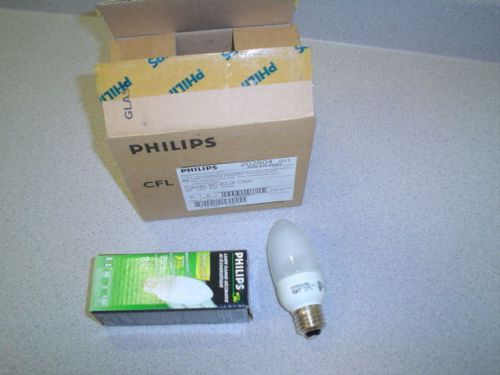 PHILIPS BC-EL/A CAN 202804 9-watt Candelabra Fluorescent Chandelier Bulbs (6)