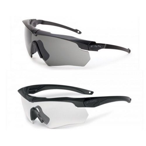 ESS Eyewear 740-0451 Crossbow Suppressor Glasses Clear/Smoke Gray Black Frames