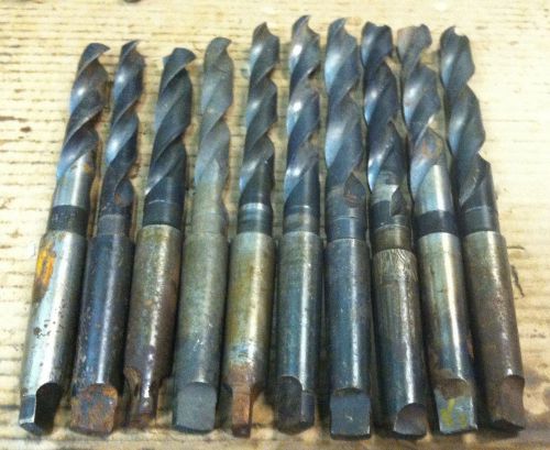 Lot of 10 of #3 morse taper hss drill bit usa drilling steel press tool tapered for sale